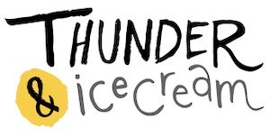 Thunder and ice cream logo
