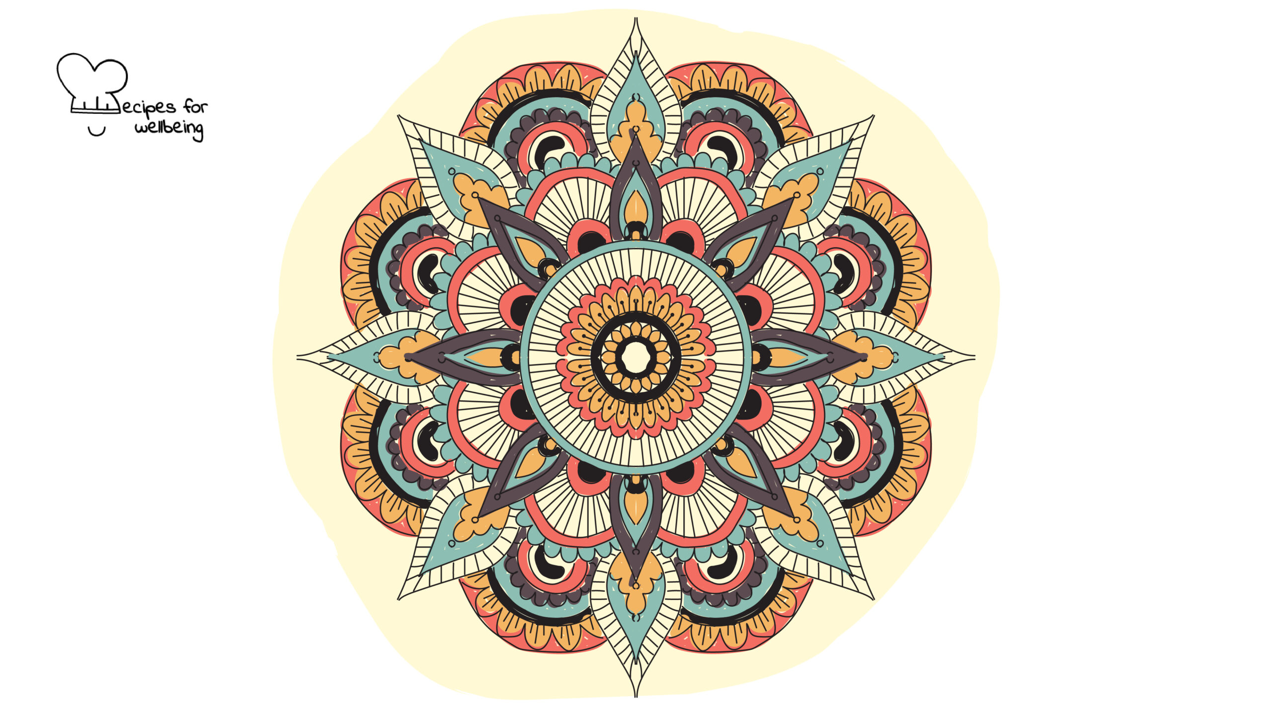 Illustration of a mandala. © Recipes for Wellbeing