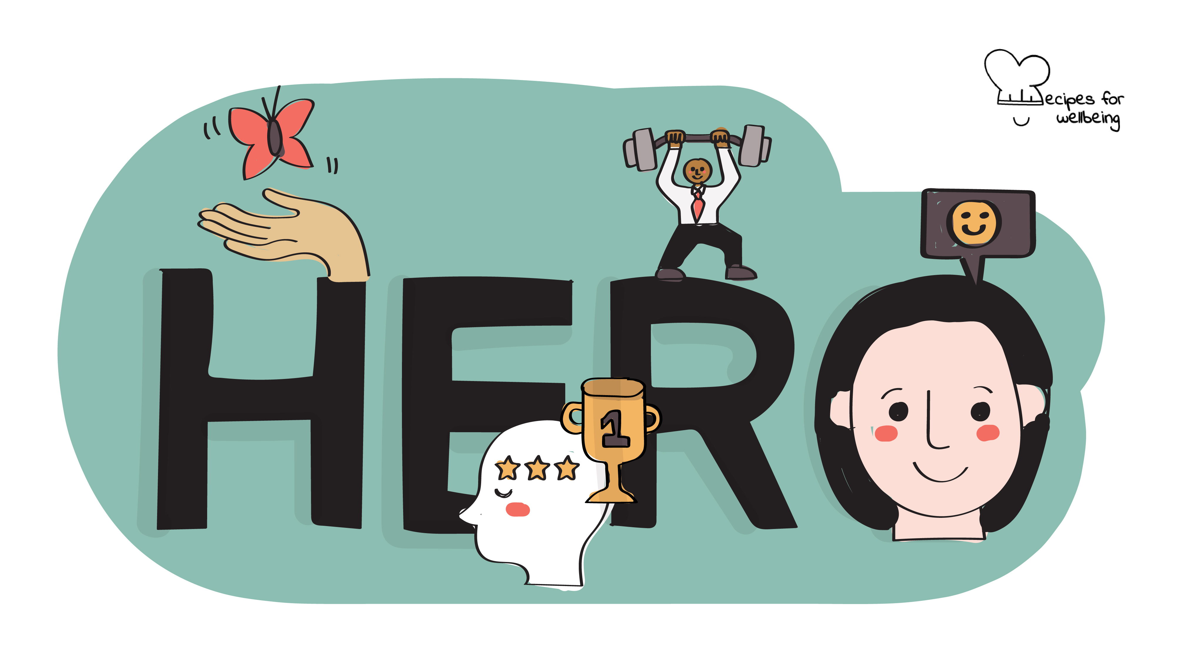 Illustration of the acronym HERO. © Recipes for Wellbeing