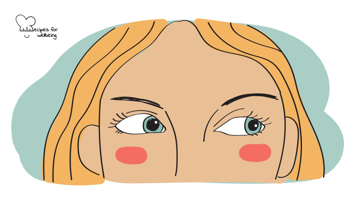 Illustration of a person's eyes. © Recipes for Wellbeing
