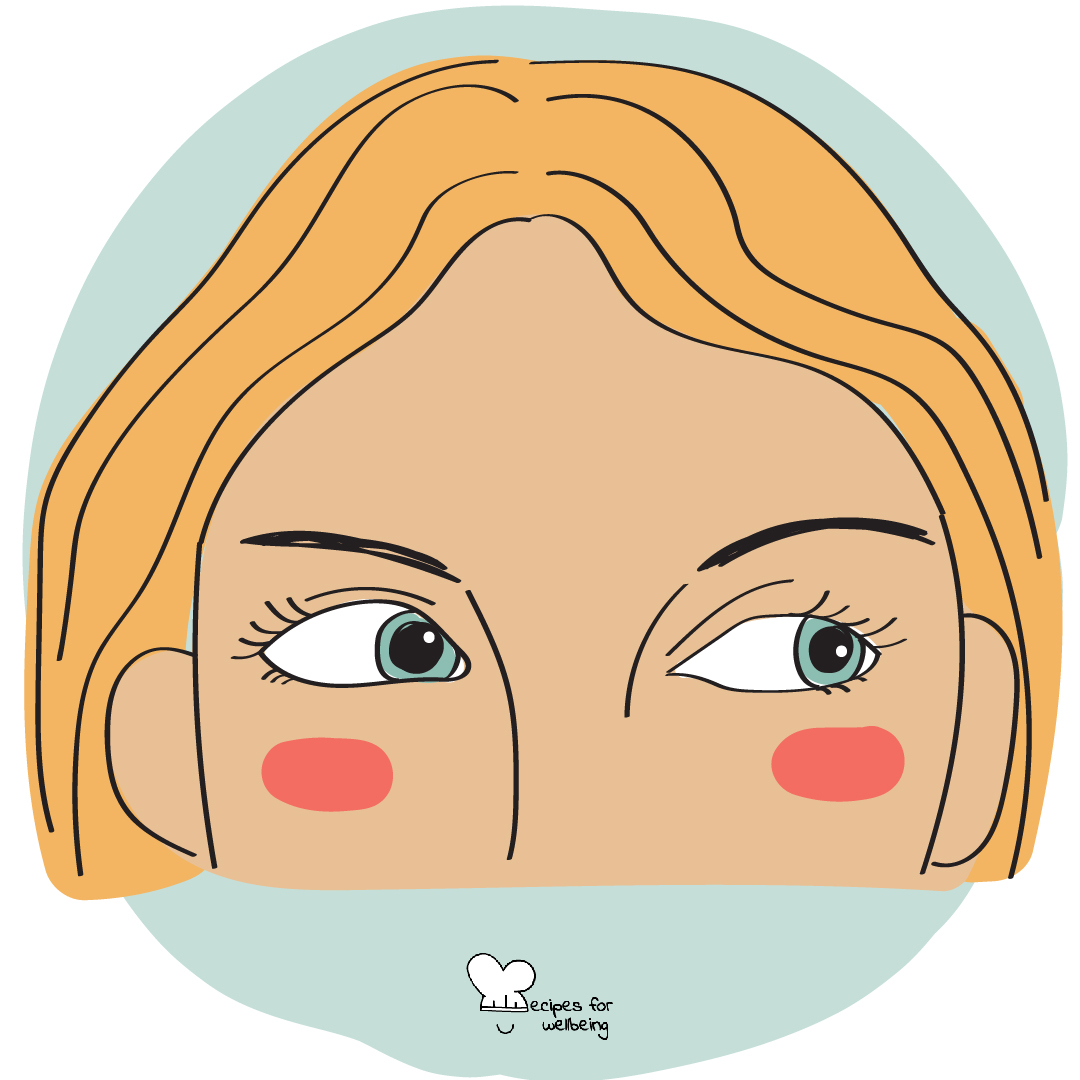 Illustration of a person's eyes. © Recipes for Wellbeing