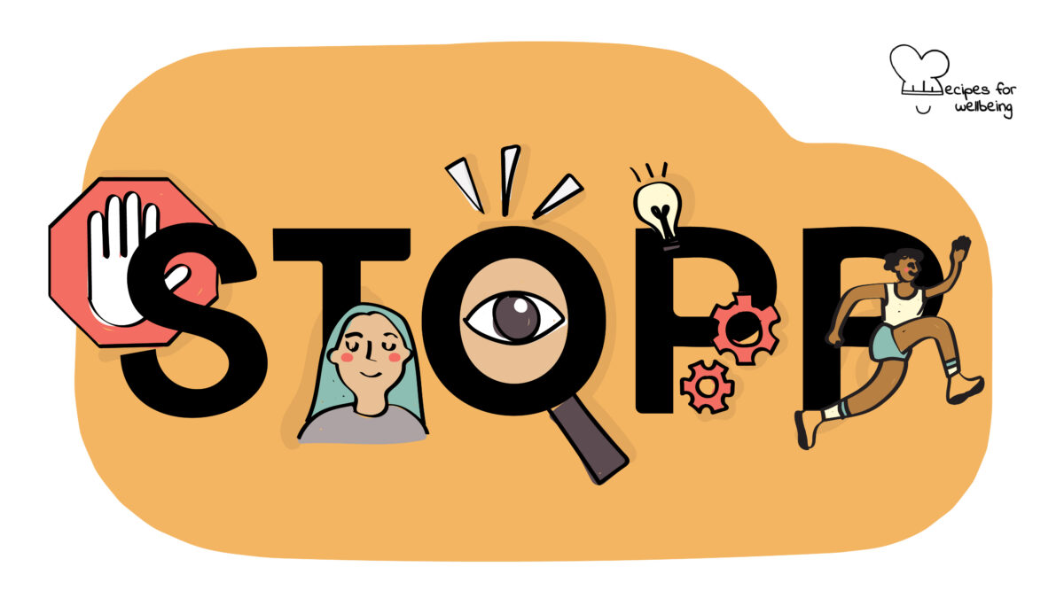 Illustration of the acronym STOPP. © Recipes for Wellbeing