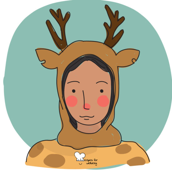 Illustration of a person wearing an animal costume. © Recipes for Wellbeing